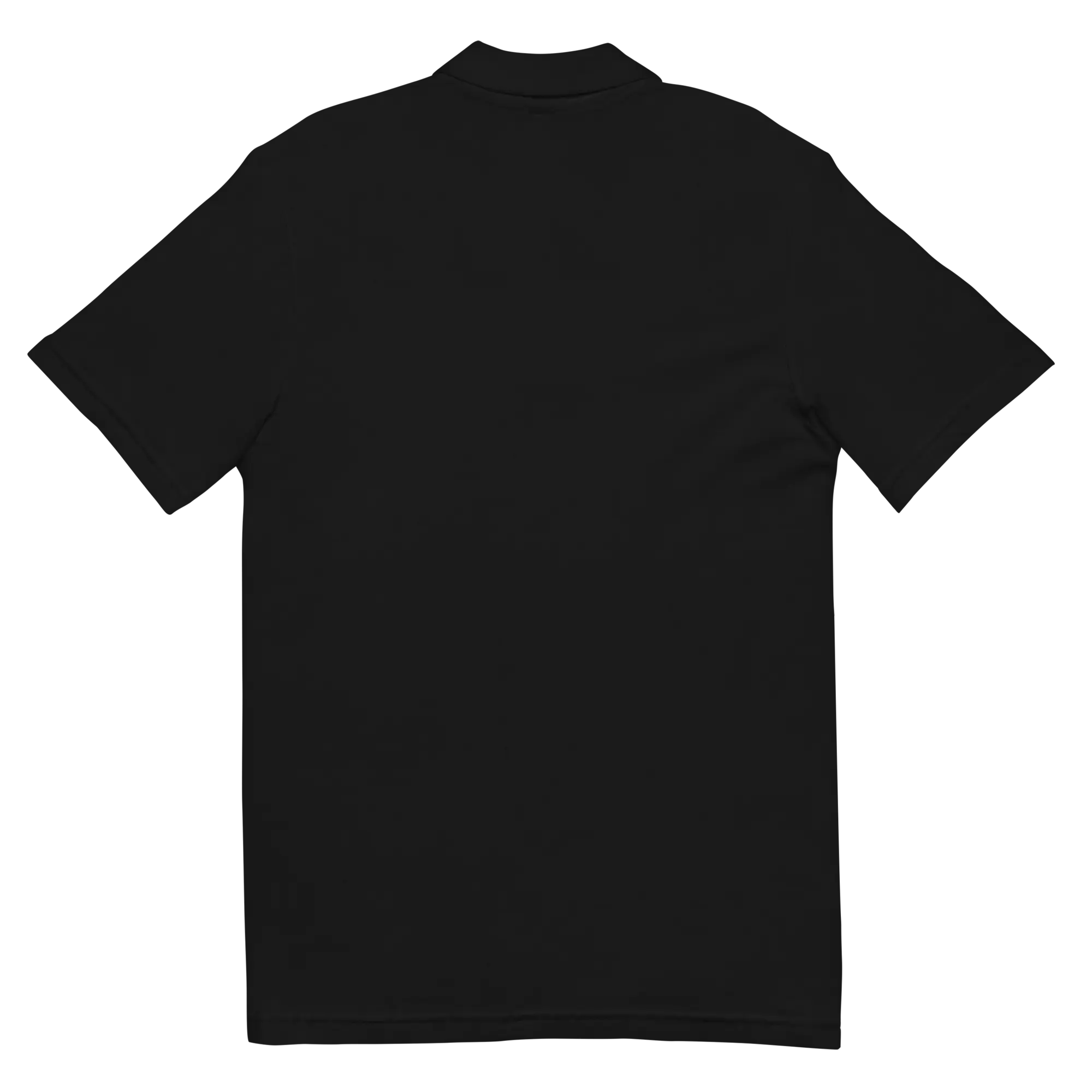 Polo piqué noir unisexe, vue de dos, collection Instinct 